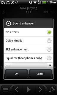 Press the required sound quality.