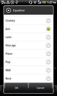 Press the required setting.