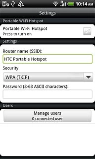 Press the drop down list below Security.