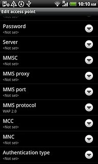 Press Authentication type.