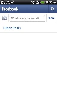Press What's on your mind? and key in the required status update.
