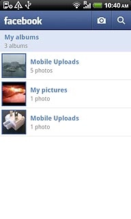 Press the required photo album.