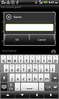 Key in Vodafone MMS and press OK.