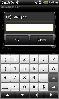 Key in 8080 and press OK.