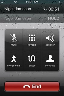 Make sure the call you want to end is active.Press End.The active call is ended and the call on hold is automatically activated.