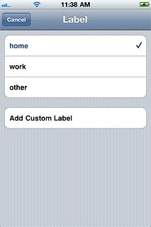 Press the required email type or Add Custom Label.