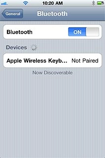 Your phone now searches for devices and after a moment, a list of Bluetooth devices within range is displayed.Press the required Bluetooth device.The new device is displayed on the list of paired devices.