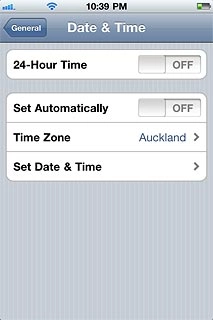 Press Time Zone.Key in the name of the required city.Results matching what you key in are displayed.