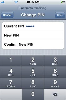 Press New PIN and key in a new 4-digit PIN.