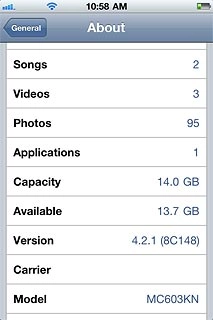 View your phone's software version next to Version.