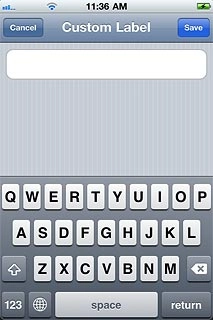 Key in the required text and press Save.
