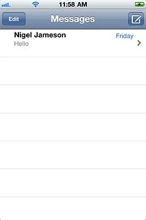 Press the new message icon in the top right corner of the display.