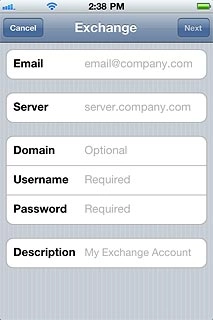 Press Server and key in the name of the required server.