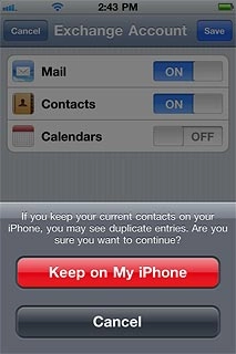 Press Keep on My iPhone.
