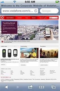 Press the address bar at the top of the display.