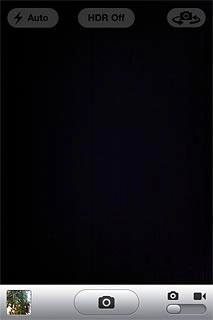 If the camera is turned on:Press the indicator in the bottom right corner of the display and drag it right.