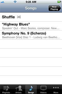 Press the required audio file.