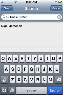 Key in the required destination and press Search.