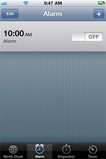 Press + at the top right corner of the display.
