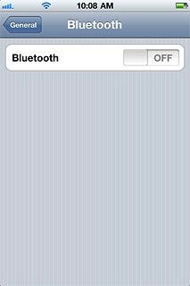 Press the indicator next to Bluetooth.Depending on the current setting, the function is turned on or off.