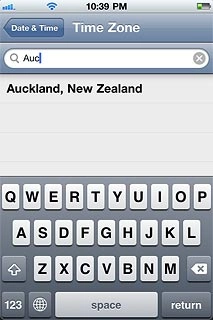 Press the required time zone.