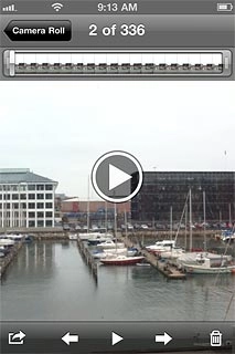 If you've selected a video clip:Press the playback icon.