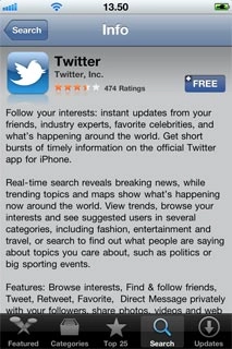 Press the field next to Twitter.