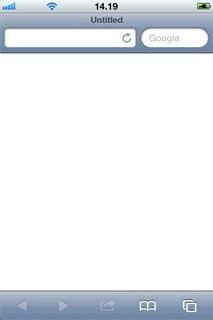 Press the address bar at the top of the display.