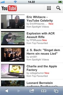 You can now use the application.Please note that YouTube isn't part of the original application package and therefore only a general description is given here.You have a number of options, such as:Search for video clipsSearch for video clips in a categoryIf you have a YouTube account and you log on, you can also:Share video clipsRate video clips