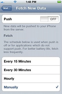 Press the required period or Manually.