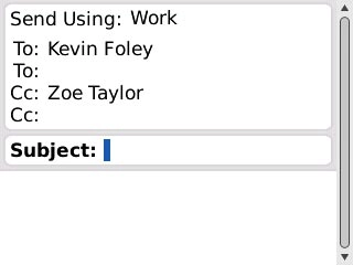 Scroll to Subject and key in a subject.