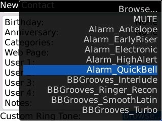Highlight the required ring tone and press the Navigation key.