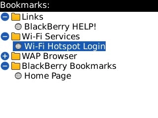 Highlight the required bookmark and press the Navigation key.
