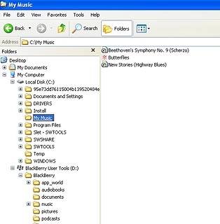 Go to the required folder in your computer's file system.