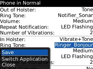 Scroll to Save and press the Navigation key.