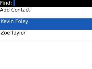 Highlight the required contact and press Connect.