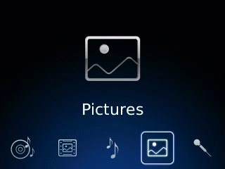 Highlight Pictures or Videos and press the Navigation key.Go to the required folder.