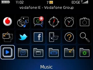 Scroll to Music and press the Navigation key.
