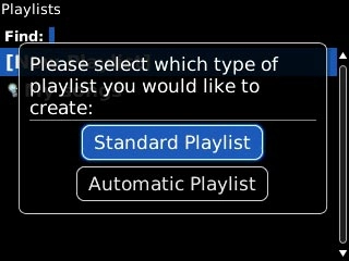 If you selected Standard Playlist in step 2: