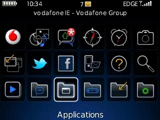 Scroll to Applications and press the Navigation key.