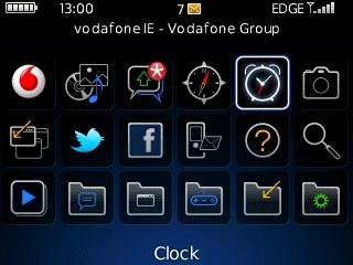 Scroll to Clock and press the Navigation key.
