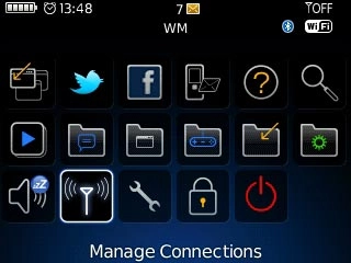 Scroll to Manage Connections and press the Navigation key.