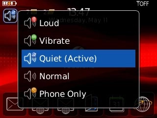 To turn off silent mode:Highlight a profile other than Quiet (except Off) and press the Navigation key.