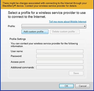 Select Add custom profile ....