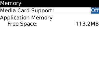 Highlight the drop down list next to Media Card Support and press the Navigation key.