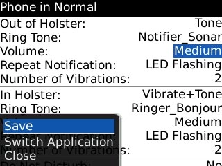 Scroll to Save and press the Navigation key.