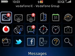 Scroll to Messages and press the Navigation key.