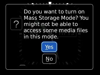 Scroll to Yes and press the Navigation key.