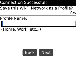 If required, highlight the field below Profile Name and edit the name.
