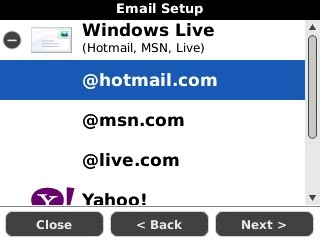 Highlight the required domain and press the Navigation key.